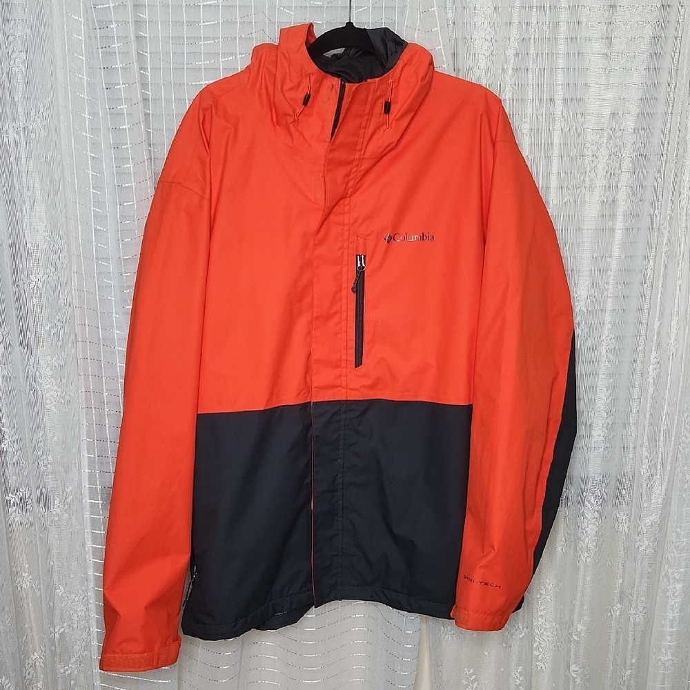 Columbia Orange & Black Men's Hikebound Waterproof Hiking Jacket SzXXL